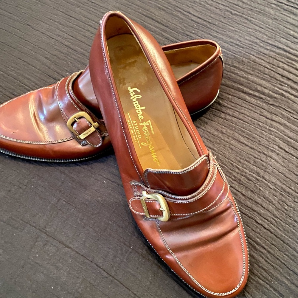 Salvatore Ferragamo brown studio shoes in size 8 - Picture 9 of 12